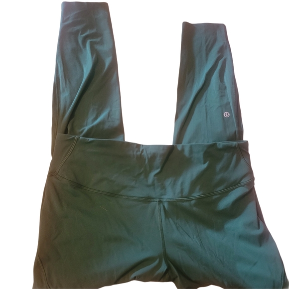 Lululemon Everglade Green Wunder Train High Rise Leggings 14 - Picture 2 of 4